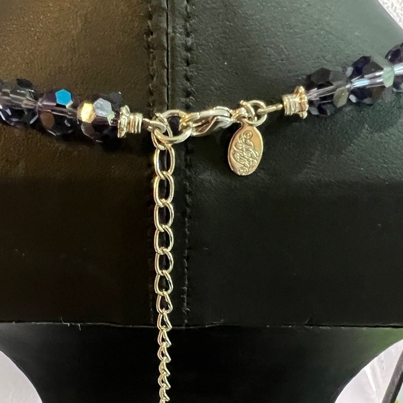 KIRKS FOLLY DRAGONFLY FACETED BEADED CHARM STATEMENT NECKLACE - Picture 7 of 13